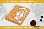 Conjunto de capas para caderno com libélula cortadas a laser - Imagem 9