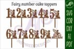 Topos de bolo com números de fadas, 10 modelos - Imagem 2