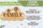 Calendário de aniversários da família cortado a laser - Imagem 2