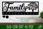 Calendário de árvore de celebrações familiares em formato SVG - Imagem 2
