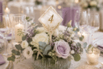 Números de mesa florais para casamento em formato SVG a laser