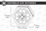Conjunto de caixas de presente com flores cortadas a laser - Imagem 15