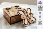 Conjunto de caixas de presente com flores cortadas a laser - Imagem 3