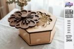 Conjunto de caixas de presente com flores cortadas a laser - Imagem 5