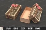 Conjunto de caixas de presente cortadas a laser em SVG - Imagem 7
