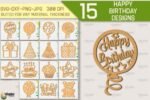 Kit de decoração de aniversário com corte a laser