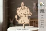 Conjunto de enfeites para bolo de aniversário infantil a laser - Imagem 3