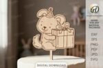 Conjunto de enfeites para bolo de aniversário infantil a laser - Imagem 10