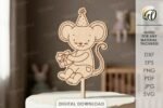 Conjunto de enfeites para bolo de aniversário infantil a laser - Imagem 8