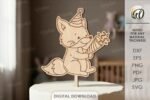 Conjunto de enfeites para bolo de aniversário infantil a laser - Imagem 7