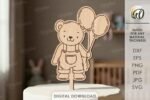 Conjunto de enfeites para bolo de aniversário infantil a laser - Imagem 6