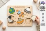 Quebra-cabeça infantil cortado a laser