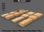 Caixa cortada a laser com tampa articulada - 16 tamanhos - Imagem 4