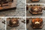 Pacote de arquivos SVG para porta-velas de chá com tema de lótus - Imagem 3