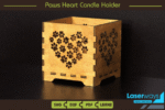 Porta-velas em formato de coração com patas, lanterna de chá - Imagem 2