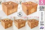 Conjunto de caixas de presente personalizadas cortadas a laser