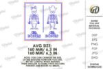 Kit de placas para banheiro cortadas a laser - Imagem 13