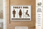 Kit de placas para banheiro cortadas a laser - Imagem 7
