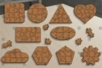 Pacote de arquivos SVG para quebra-cabeças simples cortados a laser.
