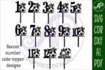 Topos de bolo com números de futebol, 13 modelos - Imagem 2