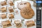 Jogo de tabuleiro Cribbage para viagem com laser