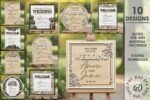 Pacote de placas de boas-vindas em camadas para casamento