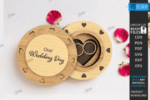 Conjunto de caixas para alianças de casamento cortadas a laser - Imagem 5