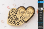 Conjunto de caixas para alianças de casamento cortadas a laser - Imagem 4