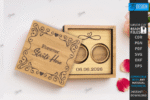 Conjunto de caixas para alianças de casamento cortadas a laser - Imagem 3