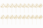 Conjunto de números de mesa para casamento em SVG para corte a laser - Imagem 2
