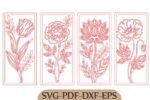 Conjunto de Arte de Parede com Flores Silvestres em SVG - Imagem 2