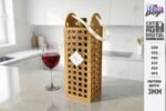 Conjunto de caixas de presente para garrafas de vinho cortadas a laser - Imagem 4