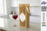 Conjunto de caixas de presente para garrafas de vinho cortadas a laser - Imagem 5