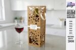 Conjunto de caixas de presente para garrafas de vinho cortadas a laser - Imagem 6