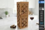 Conjunto de caixas de presente para garrafas de vinho cortadas a laser - Imagem 6