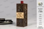 Caixa de presente para garrafa de vinho cortada a laser