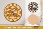 Relógio de parede de madeira cortado a laser - Imagem 8